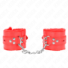 Kink - Muñequeras Forradas Con Agujeros Cuadrados Rojo Y Correa Rojo Ajustable 17-29 Cm X 6 Cm de Kink Wrist Restraint | Piumer