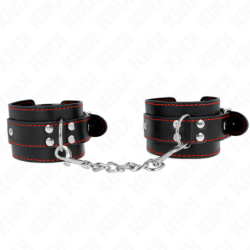 Kink - Muñequeras Negro Con Detalles En Rojo Ajustable 20-28 Cm X 5.5 Cm de Kink Wrist Restraint | Piumer