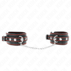 Kink - Muñequeras Pequeña Negro Con Detalles En Rojo Ajustable 14-24 Cm X 3.5 Cm de Kink Wrist Restraint | Piumer