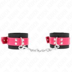 Kink - Muñequeras De Nylon Negro Con Correa Polipiel Fuscia Ajustable 19-29 Cm X 5.1 Cm de Kink Wrist Restraint | Piumer