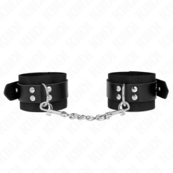Kink - Muñequeras De Nylon Negro Con Correa Cuero Negro Ajustable 19-29 Cm X 5.1 Cm de Kink Wrist Restraint | Piumer