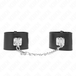 Kink - Muñequeras Fijas Con Cadena 30 Cm Y Cierre Candado Negro Ajustable 16-23 Cm X 5.5 Cm de Kink Wrist Restraint | Piumer