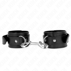 Kink - Muñequeras Simples Con Fila De Remaches Negro Ajustable 17-28 Cm X 5 Cm de Kink Wrist Restraint | Piumer