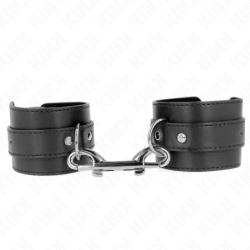 Kink - Muñequeras Simples Con Fila De Remaches Y Hebilla Grande Negro Ajustable 17-28 Cm X 5 Cm de Kink Wrist Restraint | Piumer