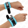 Kink - Muñequeras Con Cierre Premium Negro / Azul Ajustable 21-28 Cm X 5.5 Cm de Kink Wrist Restraint | Piumer