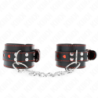Kink - Muñequeras Negro Con Incrustación De Corazón Rojo Ajustable 21-28 Cm X 5.5 Cm de Kink Wrist Restraint | Piumer