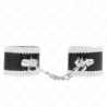 Kink - Muñequeras Negro Con Encaje Decorativo Blanco Ajustable 20-23 Cm X 5.5 Cm de Kink Wrist Restraint | Piumer
