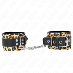 Kink - Muñequeras De Cuero Estilo Leopardo Ajustable 18-29 Cm X 5.5 Cm de Kink Wrist Restraint | Piumer