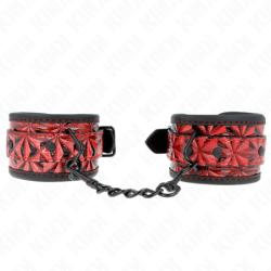 Kink - Muñequeras Con Patrón De Diamantes Rojo Oscuro Ajustable 17-26 Cm X 5.5 Cm de Kink Wrist Restraint | Piumer