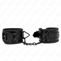 Kink - Muñequeras Con Patrón De Diamantes Negro Ajustable 17-26 Cm X 5.5 Cm de Kink Wrist Restraint | Piumer