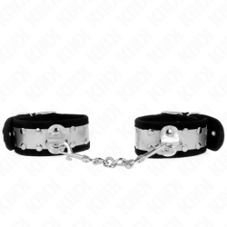 Kink - Muñequeras Finas Negro / Plateado 30 X 4 Cm de Kink Wrist Restraint | Piumer