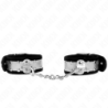 Kink - Muñequeras Finas Negro / Plateado 30 X 4 Cm de Kink Wrist Restraint | Piumer