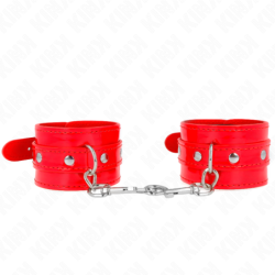 Kink - Muñequeras Con Tachuelas Rojo Ajustable 23-33 Cm de Kink Wrist Restraint | Piumer