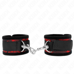 Kink - Muñequeras Diseño Escándalo Rojo-Negro de Kink Wrist Restraint | Piumer