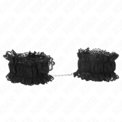 Kink - Muñequeras Elásticas De Encaje Negro de Kink Wrist Restraint | Piumer