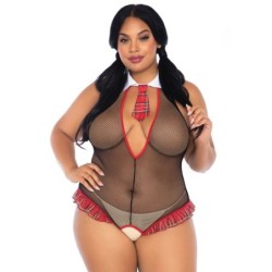 Leg Avenue - Teddy Colegiala Con Abertura Talla Plus de Leg Avenue Teddies | Piumer