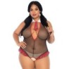 Leg Avenue - Teddy Colegiala Con Abertura Talla Plus de Leg Avenue Teddies | Piumer