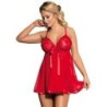 Subblime - Babydoll Rojo Con Lazo Y Detalles Brillantes de Subblime Babydolls - Talla L/XL | Piumer