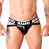 Macho - Mx25Nc Jock Cuero Negro de Macho Underwear - Talla XL | Piumer