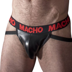 Macho - Mx25Rc Jock Cuero Rojo de Macho Underwear - Talla XL | Piumer