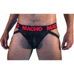 Macho - Mx26X2 Jock Negro/Rojo de Macho Underwear - Talla S | Piumer