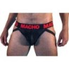 Macho - Mx26X2 Jock Negro/Rojo de Macho Underwear - Talla S | Piumer