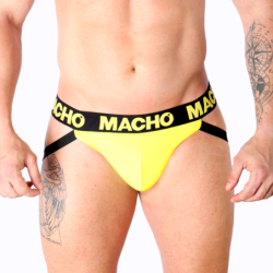 Macho - Mx25A Jock Amarillo Lycra de Macho Underwear - Talla XL | Piumer
