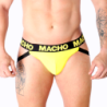 Macho - Mx25A Jock Amarillo Lycra de Macho Underwear - Talla XL | Piumer