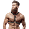 Arnés Ecopiel Pecho Con Doble Sujeción Y Tachuelas Hombre de Fetish Submissive Attitude | Piumer