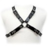 Black Buckle Harness For Men de Leather Body | Piumer